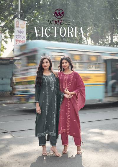VICTORIA BY WOODEE DESIGNER SILK SALWAR SUIT WHOLESALER IN INDIA